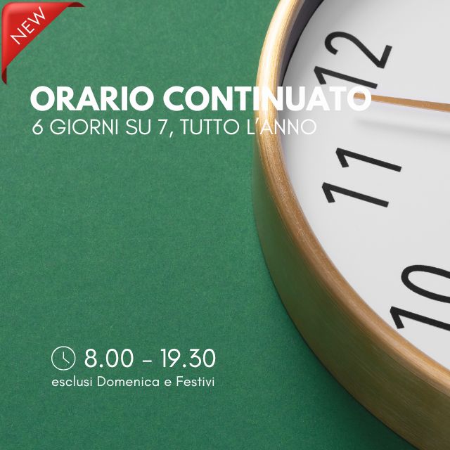 NUOVO ORARIO APERTURA